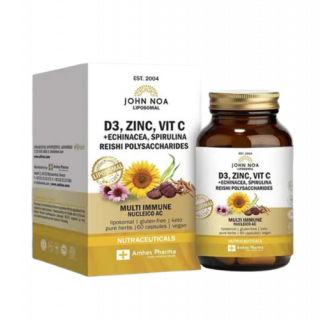 John Noa Multi Immune D3 Zinc & Vitamin C Λιποσωμιακό για την Ενίσχυση του Ανοσοποιητικού 60caps