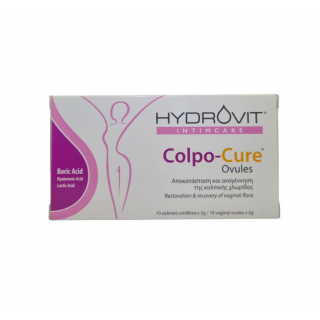 Hydrovit Colpo-Cure Κολπικά Υπόθετα για την Αποκατάσταση και Αναγέννηση της Κολπικής Χλωρίδας 10 Τεμάχια 