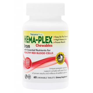 Nature's Plus Συμπλήρωμα Διατροφής  Hema-Plex με Γεύση Mixed Berry 60chewables