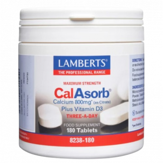 Lamberts CalAsorb Calcium 800mg 180tabs Ασβέστιο 