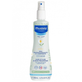 Mustela Hair Styler & Skin Freshener 200ml Νερό Φρεσκαρίσματος για Σώμα & Μαλλιά με Ανθόνερο Βιολογικού Χαμομηλιού