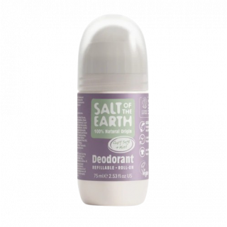 Salt of the Earth Vegan Refillable Roll-On Deodorant Clary Sage & Mint 75ml Αποσμητικό Επαναγεμιζόμενο Roll-On με Άρωμα Φασκόμηλο & Μέντα