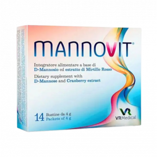 VR Medical Mannovit Συμπλήρωμα Διατροφής D-Mannose &  Εκχύλισμα Cranberry 14 x 4gr