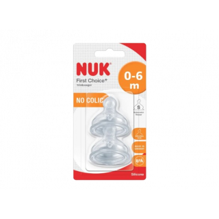 Nuk First Choice Plus Θηλές Σιλικόνης Μικρής Ροής 0-6m (10.709.244) 2τμχ