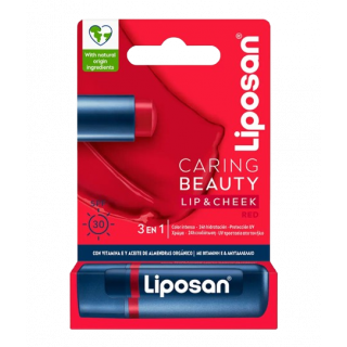 Liposan Caring Beauty Red Lip Balm Spf30 4.8g Ενυδατικό Χειλιών με Χρώμα