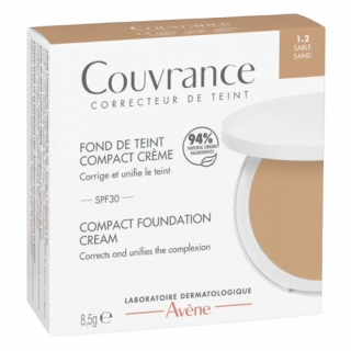 Avene Couvrance Compact Foundation Cream 1.2 Sable Spf30 8.5gr Make-up σε Μορφή Στερεής Κρέμας