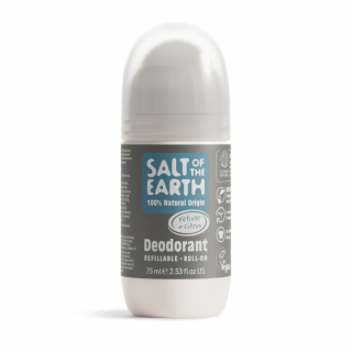 Salt of the Earth Vegan Refillable Roll-On Deodorant Vetiver & Citrus 75ml Αποσμητικό Επαναγεμιζόμενο Roll-On με Άρωμα Βέτιβερ & Εσπεριδοειδή