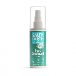 Salt of the Earth Vegan Natural Foot Deodorant Spray Peppermint & Tea Tree 100ml Αποσμητικό Ποδιών Χωρίς Αλουμίνιο Με Άρωμα Μέντα & Τεϊόδεντρο