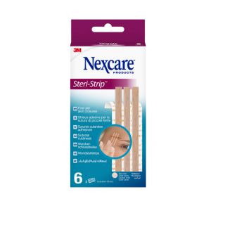 3M Nexcare Steri-Strip Σετ Ταινιών Σύγκλισης Δέρματος Μπεζ 3x6mm x 75mm