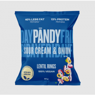 Pandy Lentil Rings Sour Cream & Onion Σνακ Φακής με Γεύση Sour Cream & Κρεμμύδι 50gr