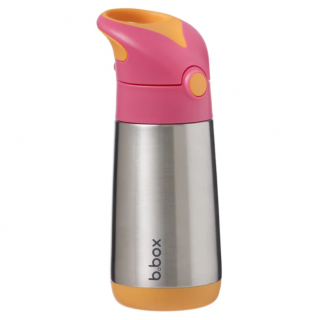B.Box Θερμός με Καλαμάκι Σιλικόνης Strawberry Shake 12m+ 350ml