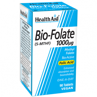 Health Aid Bio-Folate 1000mg 90tabs Φολικό Οξύ 