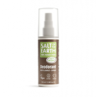 Salt of the Earth Vegan Natural Deodorant Spray Oud & Bergamont 100ml Αποσμητικό Χωρίς Αλουμίνιο Με Αρωμα Ούτι & Περγαμόντο