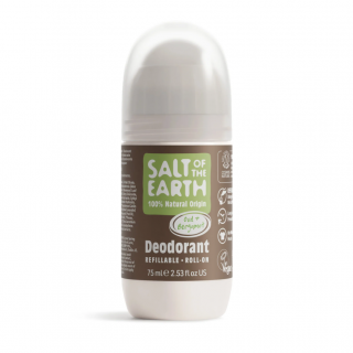 Salt of the Earth Vegan Refillable Roll-On Deodorant Oud & Bergamont 75ml Αποσμητικό Επαναγεμιζόμενο Roll-On με Άρωμα Ούτι & Περγαμόντο