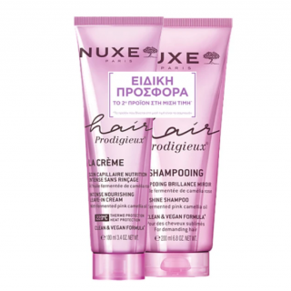 Nuxe Promo Hair Prodigieux Εντατική Ενυδατική Leave-In Κρέμα για τα Μαλλιά 100ml & Καινοτόμο Σαμπουάν Λάμψης 200ml
