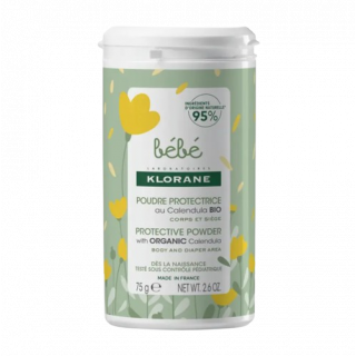  Klorane Bebe Protective Powder with Organic Calendula 75gr Πούδρα για Μωρά με Βιολογική Καλέντουλα
