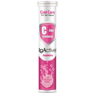 IgActive Cold Care 20 Αναβράζοντα Δισκία Συμπλήρωμα Διατροφής με Βιταμίνη C, Ψευδάργυρο & Εχινάκεια