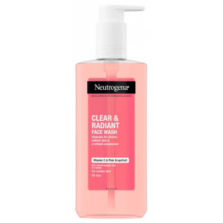 Neutrogena Clear & Radiant Face Wash Vitamin C & Pink Grapefruit Normal Skin 200ml Καθαριστικό Προσώπου για Κανονικές Επιδερμίδες