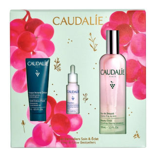 Caudalie Promo Prep & Glow Bestsellers Beauty Elixir Mist Για Λαμπερή Επιδερμίδα 100ml & Vinoperfect Ορός Προσώπου για Διόρθωση Επιδερμίδας 10ml & Instant Detox Μάσκα Προσώπου για Αποτοξίνωση με Άργιλο 15ml