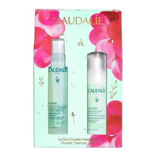 Caudalie Promo Vinoclean Double Cleansing Duo Φυσικό Έλαιο Ντεμακιγιάζ & Καθαρισμού Προσώπου 75ml & Απαλός Αφρός Καθαρισμού Προσώπου 50ml