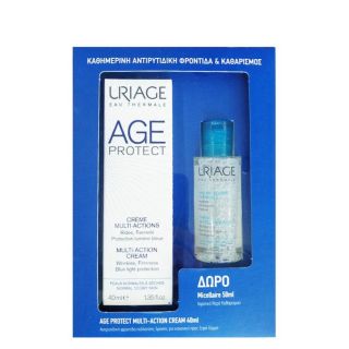 Uriage Promo Age Protect Multi-Action Cream 40ml Κρέμα Ημέρας Για Κανονικό - Ξηρό Δέρμα + Δώρο Eau Micellaire Thermale Water 50ml Νερό Καθαρισμού 