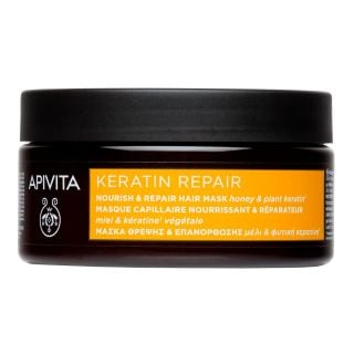 Apivita Keratin Repair Nourish & Repair Hair Mask 200ml Μάσκα Θρέψης και Επανόρθωσης για Ξηρά-Ταλαιπωρημένα Μαλλιά