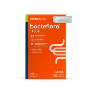 Olonea BacteFlora Plus Συνδυασμός υψηλής συγκέντρωσης Προβιοτικών ευρέως φάσματος & Πρεβιοτικού 30κάψουλες