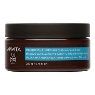 Apivita Moisturizing Hair Mask 200ml Ενυδατική Μάσκα Μαλλιών με Υαλουρονικό Οξύ