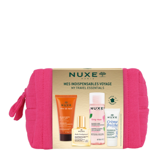 Nuxe My Travel Essentials – Skincare Set with Dry Oil 10ml, Cleansing Gel 30ml, Micellar Water 50ml & Moisturizing Face Cream 15ml