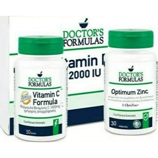 Doctor's Formulas Vitamin C Formula 1000mg 30 Tabs + Doctor's Formulas Optimum Zinc 30 Caps Ένίσχυση Ανοσοποιητικού + ΔΩΡΟ Doctor's Formulas Vitamin D3 2000 IU 60 Caps