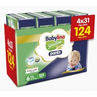 Babylino Sensitive Cotton Soft Pants No.6, 13-18kg 124 Items