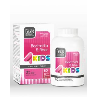 Pharmalead 4Kids Bactrolife & Fibre με Βακτηριακά Στελέχη & Φυτικές Ίνες 60 Μασώμενα Ζελεδάκια Για Παιδιά 