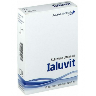 Alfa Intes Ialuvit Eye Drops 15x0.6ml Οφθαλμικές Σταγόνες με Υψηλή Περιεκτικότητα Υαλουρονικού Νάτριου 