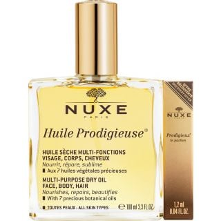 Nuxe Huile Prodigieux 100ml Moisturising Oil Limited Edition + FREE Prodigieux Le Parfum Mini 1.2ml for Women