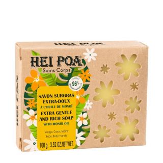 Hei Poa Extra Gentle & Rich Soap with Monoi Oil 100gr Απαλό Ενυδατικό Σαπούνι για Όλο το Σώμα