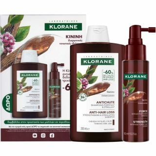 Klorane Promo Quinine Σαμπουάν Κατά της Τριχόπτωσης 200ml & Ορός Κατά της Προοδευτικής & Αντιδραστικής Τριχόπτωσης 100ml