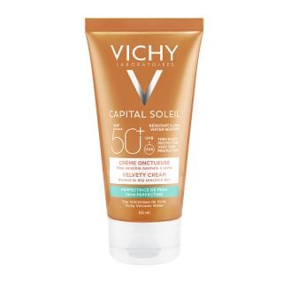 Vichy Capital Soleil Velvety Cream SPF50+ 50ml Βελούδινη Επιδερμίδα Αντιηλιακή Κρέμα Προσώπου για Ξηρές Επιδερμίδες