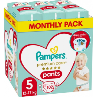Pampers Premium Care Pants No5 (12-17kg) 102 Πάνες