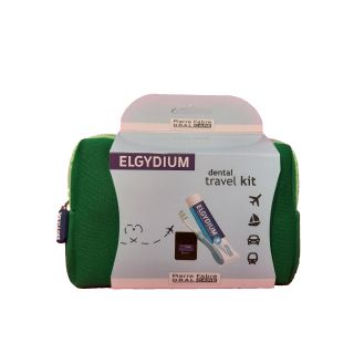 Elgydium Dental Travel Kit Πράσινο Νεσεσέρ με 3 Τεμάχια