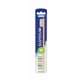 Elgydium Eco Friendly Οδοντόβουρτσα Ξύλινη, Φιλική προς το Περιβάλλον - Μέτρια 1τμχ