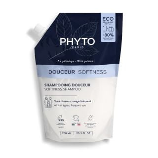 Phyto Refill Douceur Softness Shampoo 750ml Ανταλλακτικό Σαμπουάν Για Απαλότητα