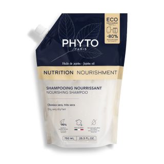 Phyto Refill Nutrition Nourishing Shampoo for Dry/Very Dry Hair 750ml Ανταλλακτικό Σαμπουάν Για Θρέψη Ξηρά/Πολύ Ξηρά Μαλλιά