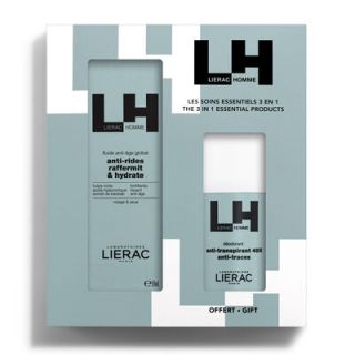 Lierac Promo Homme Global Λεπτόρρευστη Κρέμα Με Ολοκληρωμένη Αντιγηραντική Δράση 50ml & Δώρο Αποσμητικό 48h 50ml