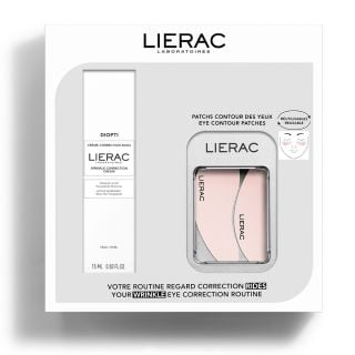 Lierac Promo Diopti Wrinkle Correction Cream 15ml & Eye Countour Patches, 1pair