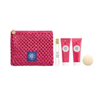 Roger & Gallet Discovery Pouch Gingembre Rouge Fragrant Water 10ml + Shower Gel 50ml + Body Lotion 50ml + Soap 50g