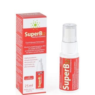 Starmel SuperB12 Spray 25ml Συμπλήρωμα Διατροφής B12 σε Μορφή Spray με Γεύση Κεράσι 