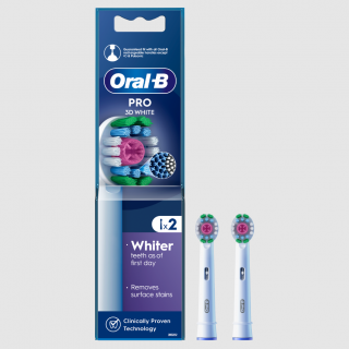 Oral-B 3D White Ανταλλακτική Κεφαλή 2 Τεμάχια