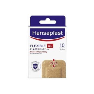 Hansaplast Flexible Strips XL Ελαστικά Επιθέματα 5x7,2cm 10τεμάχια
