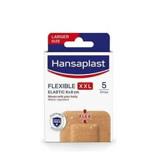 Hansaplast Flexible XXL Strips Ελαστικά Επιθέματα 6x9cm 5 Tεμάχια