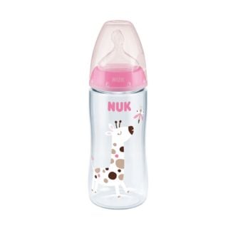 Nuk First Choice+ Μπιμπερό με Δείκτη Ελέγχου Θερμοκρασίας & Θηλή Σιλικόνης Ροζ 300ml (10-741-940) 1τεμάχιο
